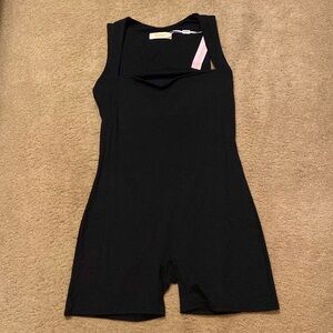 Qinsen Women Strappy Square Neck Jumpsuit